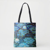 Monet - Watergelilies (blauw) Tote Bag (Voorkant)