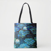 Monet - Watergelilies (blauw) Tote Bag (Voorkant)