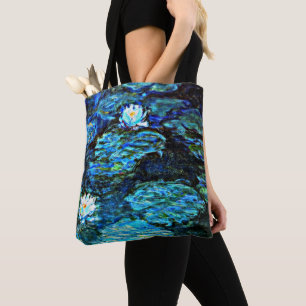 Monet - Watergelilies (blauw) Tote Bag