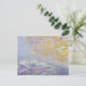 Monet - watergelilies, pasteelkleuren, fijne kunst briefkaart (Staand voorkant)