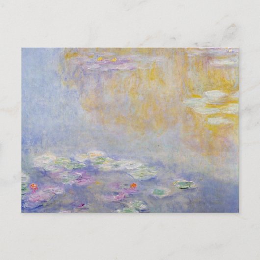 Monet - watergelilies, pasteelkleuren, fijne kunst briefkaart (Voorkant)