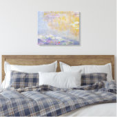 Monet - watergelilies, pasteelkleuren, fijne kunst canvas afdruk (Insitu (Slaapkamer))