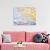 Monet - watergelilies, pasteelkleuren, fijne kunst canvas afdruk (Insitu (Woonkamer))