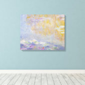 Monet - watergelilies, pasteelkleuren, fijne kunst canvas afdruk (Insitu (Houten vloer))