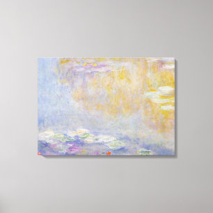 Monet - watergelilies, pasteelkleuren, fijne kunst canvas afdruk