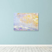 Monet - watergelilies, pasteelkleuren, fijne kunst canvas afdruk (Insitu (Houten vloer))