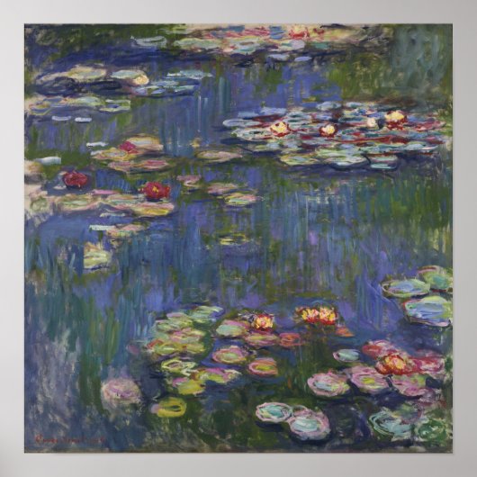Monet - watergelilies poster (Voorkant)
