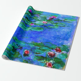 Monet - Watergelilies (rood) Cadeaupapier