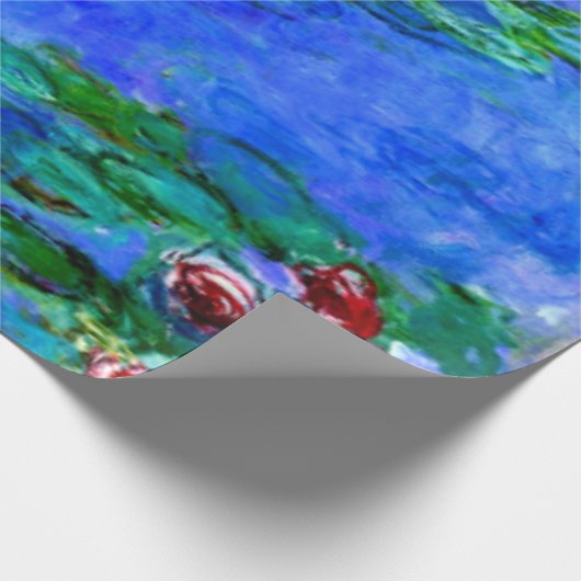 Monet - Watergelilies (rood) Cadeaupapier (Hoek)
