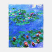 Monet - Watergelilies (rood) Fleece Deken (Voorkant)