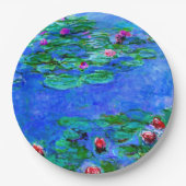 Monet - Watergelilies (rood) Papieren Bordje (Voorkant)