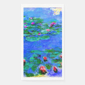 Monet, watergelilies, rood, papieren handdoeken servet (Voorkant)