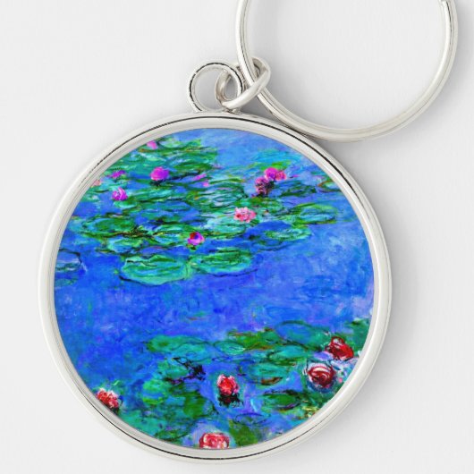 Monet - watergelilies (rood), sleutelhanger (Voorkant)