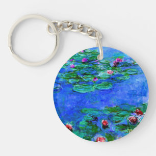Monet - Watergelilies (rood) Sleutelhanger