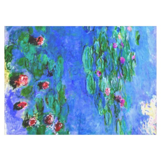 Monet - Watergelilies (rood) Tafelkleed (Voorkant (Horizontaal))