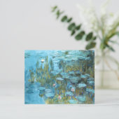 Monet - Watergelilies (turquoise) Kaart (Staand voorkant)