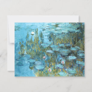 Monet - Watergelilies (turquoise) Kaart