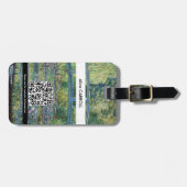 Monet - Waterlelie, Groene Harmonie - QR Code Bagagelabel (Voorkant horizontaal)