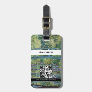 Monet - Waterlelie, Groene Harmonie - QR Code Bagagelabel