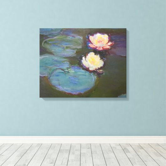 Monet Waterlelie Lelies Vijver Waterlelies Schilde Canvas Afdruk (Insitu (Houten vloer))