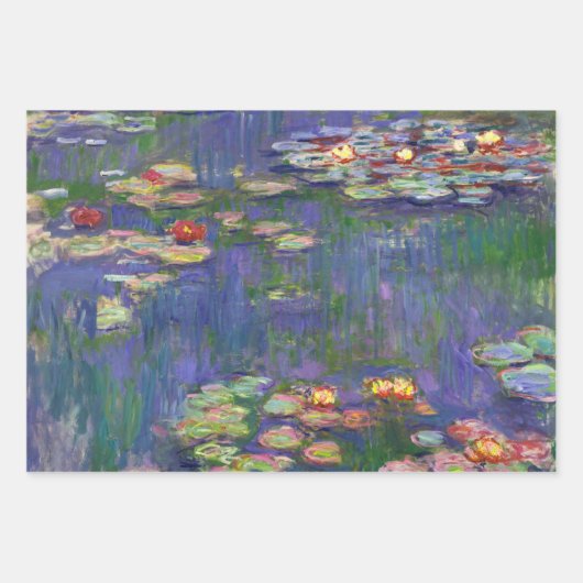 Monet Waterlelie Lelies Vijver Waterlelies Schilde Inpakpapier Vel (Voorkant 2)