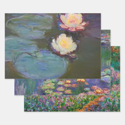 Monet Waterlelie Lelies Vijver Waterlelies Schilde Inpakpapier Vel (Set)