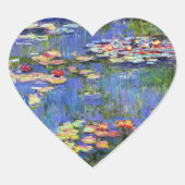 Monet - Waterlelies, 1916,  Hart Sticker (Voorkant)