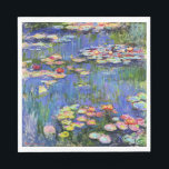 Monet - Waterlelies, 1916,  Servet<br><div class="desc">Claude Monets beroemde schilderij,  Waterlelies,  1916</div>