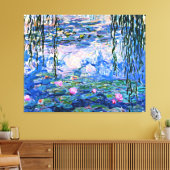 Monet - Waterlelies 1919, Canvas Afdruk (Insitu (Woonkamer))