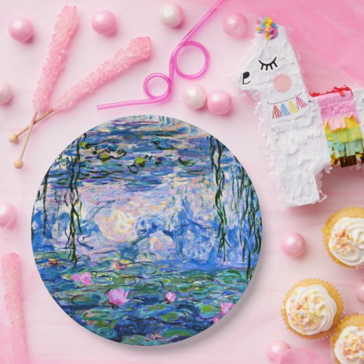 Monet - Waterlelies, 1919, Papieren Bordje (Feest)