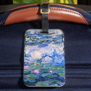 Monet - Waterlelies, 1919, roze, Bagagelabel