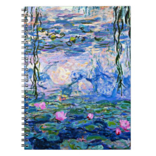 Monet - Waterlelies, 1919, roze, Notitieboek