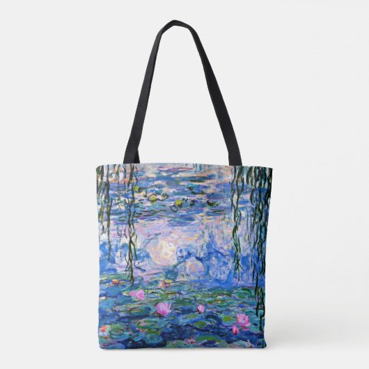 Monet - Waterlelies, 1919, roze Tote Bag (Achterkant)