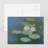 Monet Waterlelies Avondeffect Feestdagenkaart (Voorkant / Achterkant)