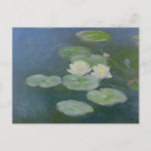 Monet Waterlelies Avondeffect Feestdagenkaart (Voorkant)