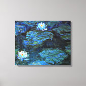 Monet - Waterlelies (blauw) Canvas Afdruk (Voorkant)