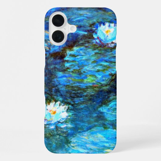 Monet - Waterlelies (blauw) iPhone Hoesje (Achterkant)