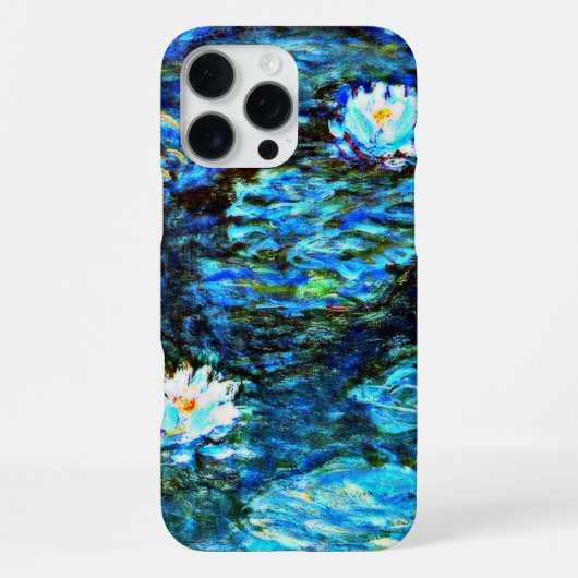 Monet - Waterlelies (blauw) iPhone Hoesje (Achterkant)