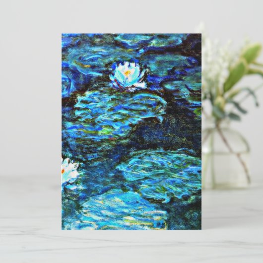 Monet - Waterlelies, Blauw Kaart (Staand voorkant)