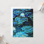 Monet - Waterlelies, Blauw Kaart (Voorkant / Achterkant in situ)
