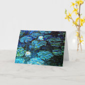 Monet - Waterlelies (Blauw) Kaart (Gele Bloem)