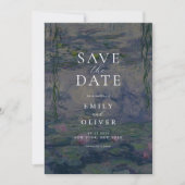 Monet Waterlelies Bruiloft Save The Date (Voorkant)