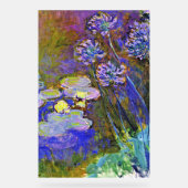 Monet - Waterlelies en Agapanthus Acryl Bord (Voorkant)