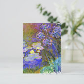 Monet - Waterlelies en Agapanthus Briefkaart (Staand voorkant)
