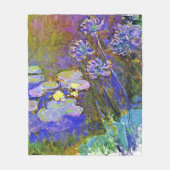 Monet - Waterlelies en Agapanthus Fleece Deken (Voorkant)