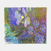 Monet - Waterlelies en Agapanthus Fleece Deken (Voorkant (Horizontaal))
