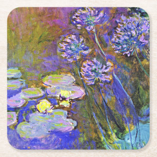 Monet - Waterlelies en Agapanthus Kartonnen Onderzetters