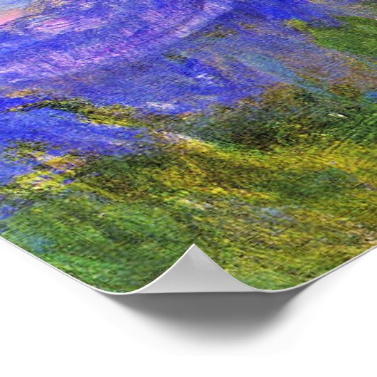 Monet - Waterlelies en Agapanthus Poster (Hoek)