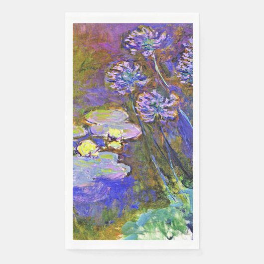 Monet - Waterlelies en Agapanthus Servet (Voorkant)