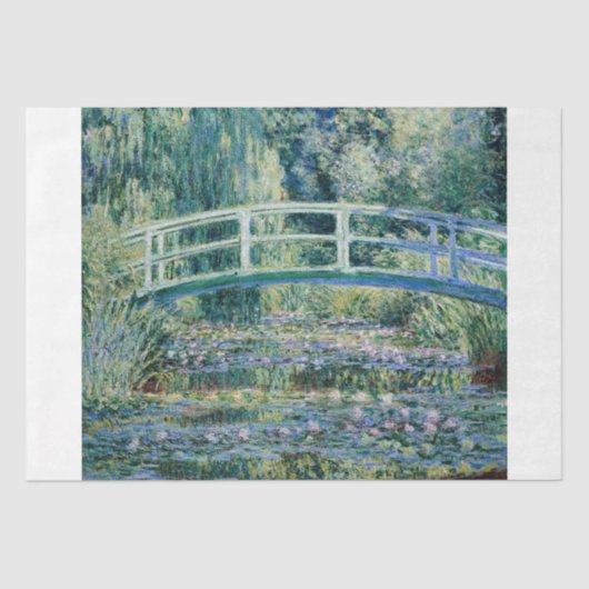 Monet - Waterlelies en Japanse Brug Decoupage Tissuepapier (Voorkant)
